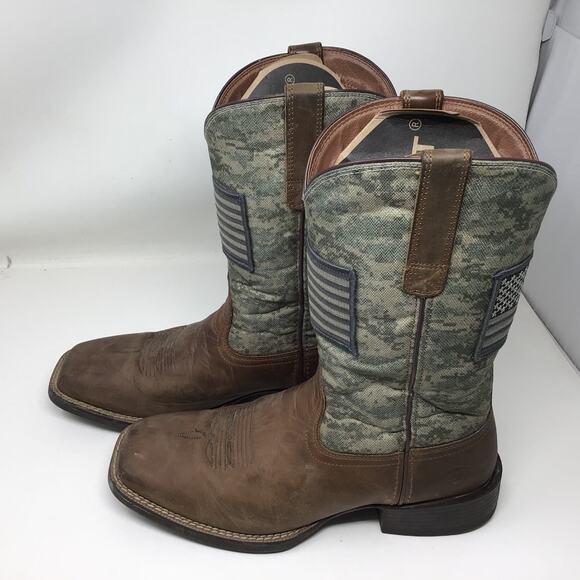 Ariat Mens Sport Patriot Western Boot Distressed Brown Sage Camo Size 10.5 main image 11